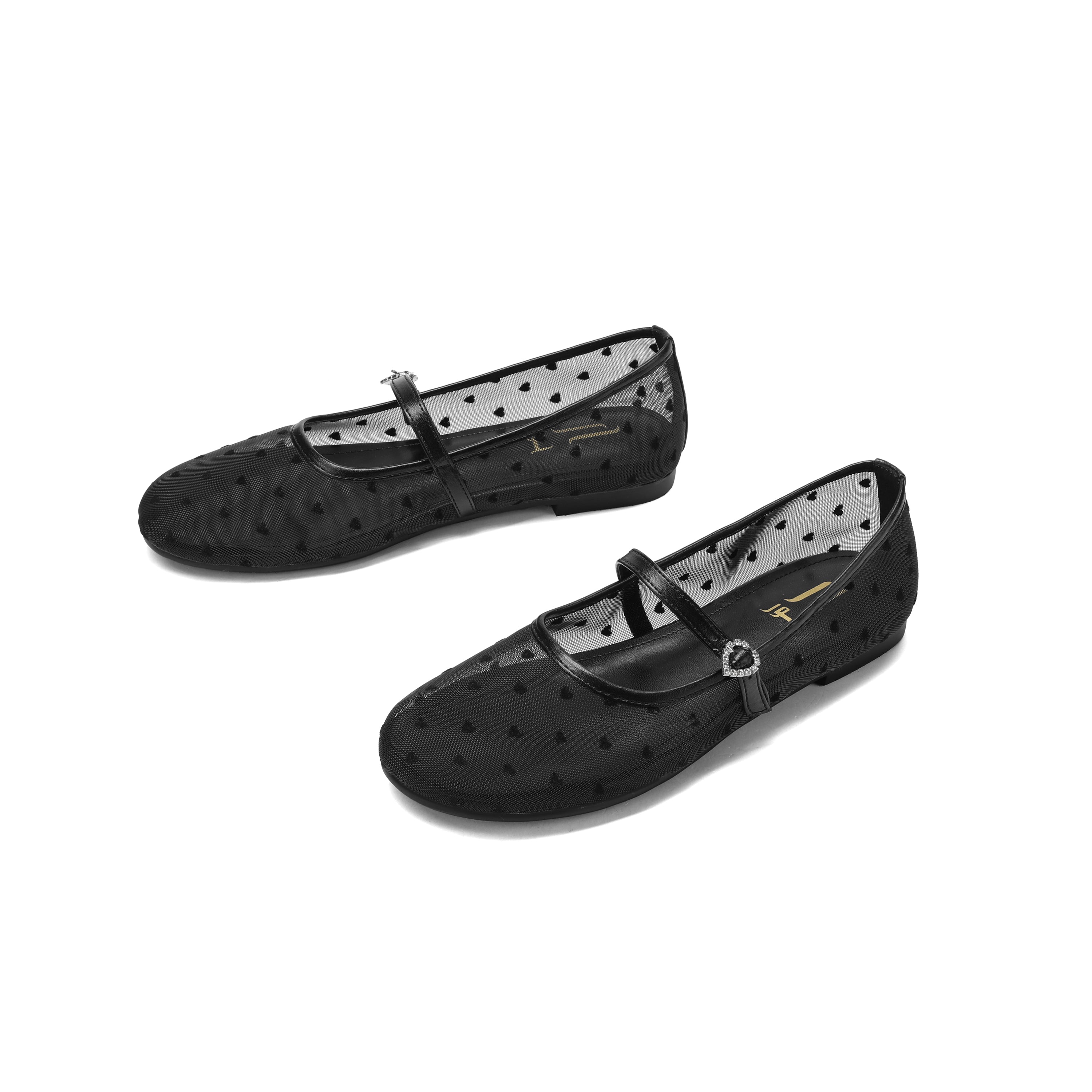 “Fall in Love” Flats in Black