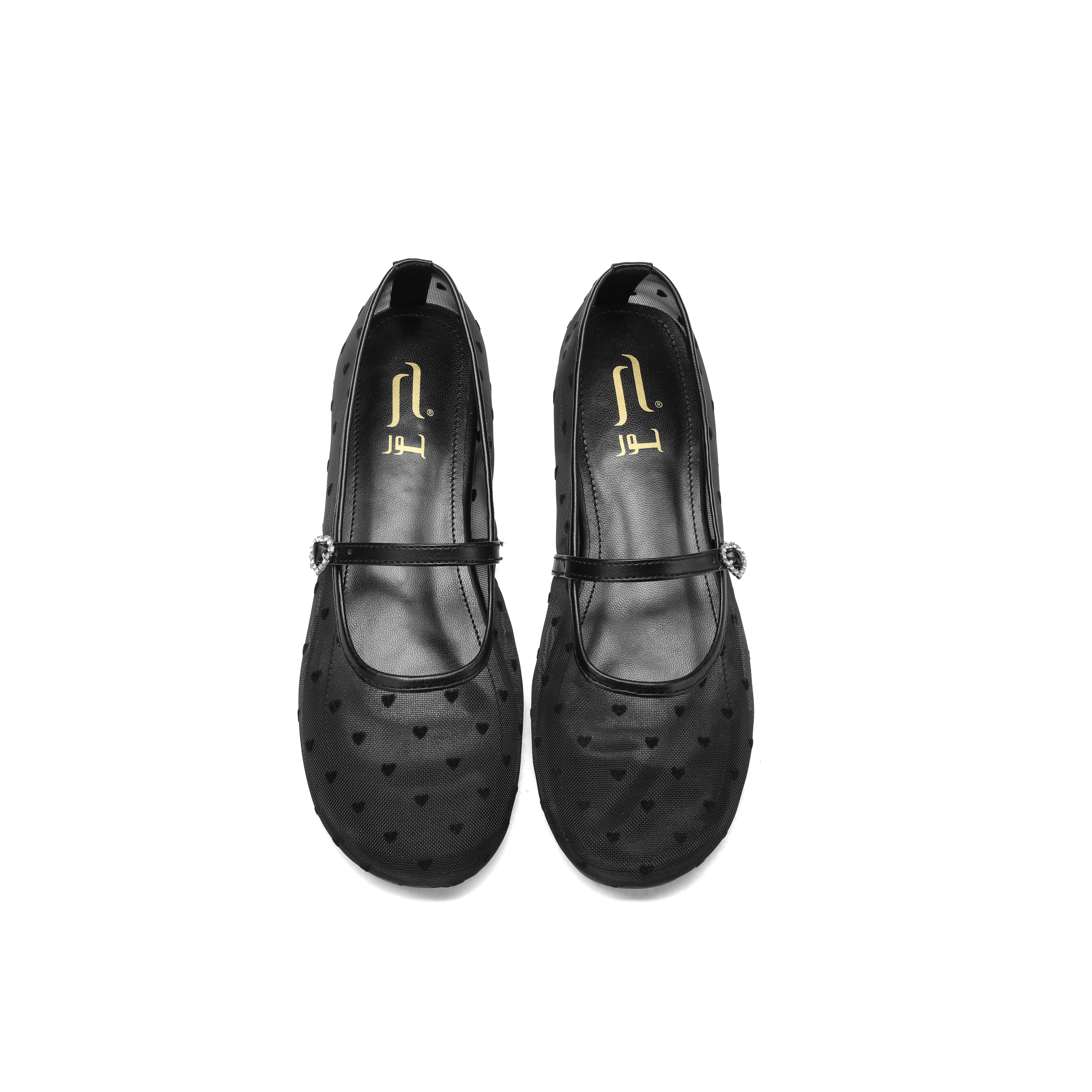 “Fall in Love” Flats in Black