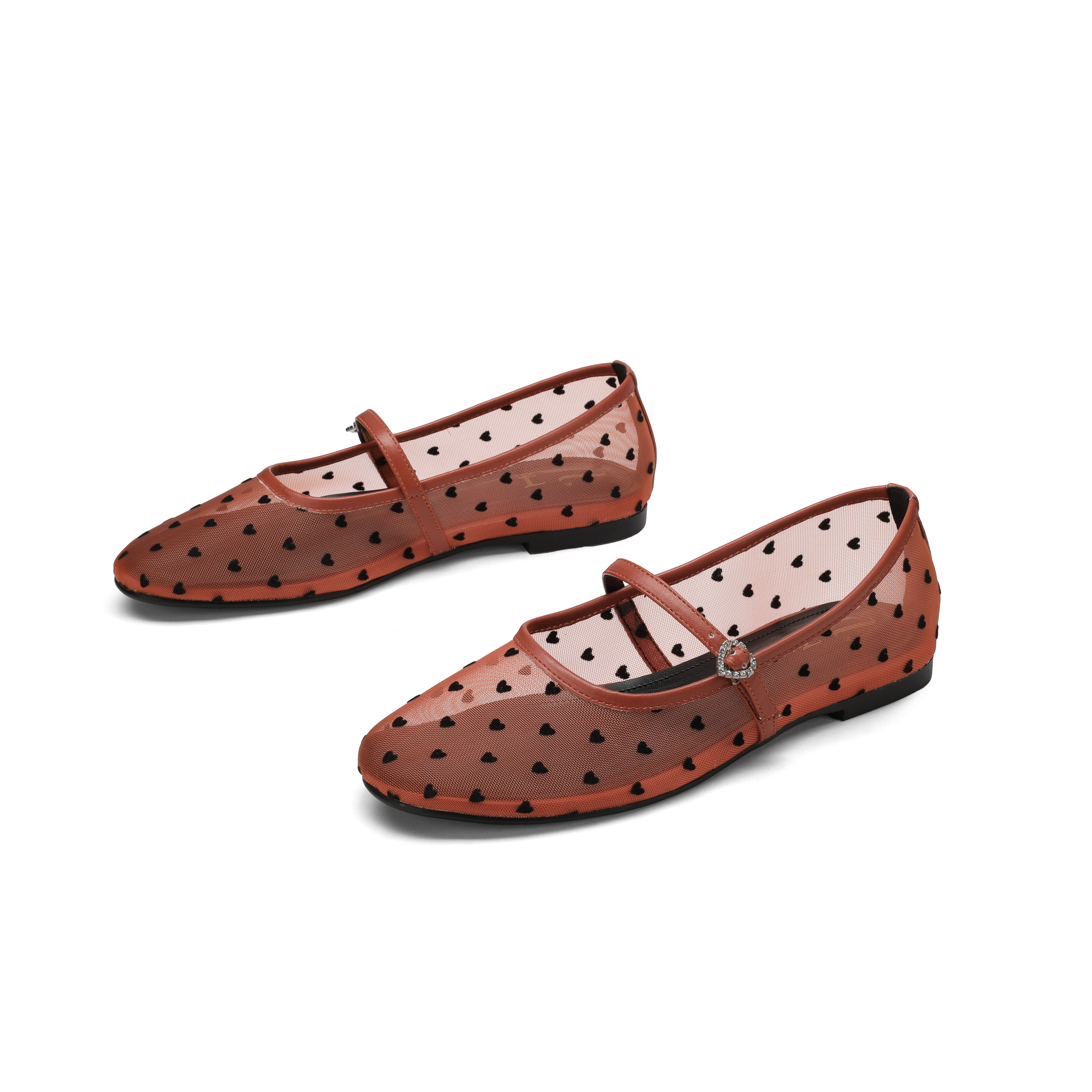 “Fall in Love” Flats in Orange